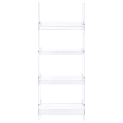 Amaturo - 4-Shelf Acrylic Ladder Bookshelf - Clear