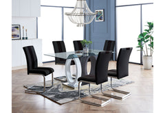 D1628 - 5 Piece Dining Room Set (D1628 Dining Table And 4 D915 Dining Chairs) - Black