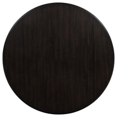 Catley - 5 Piece Round Drop Leaf Dining Table Set - Dark Coffee