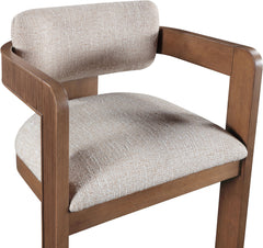 Sacha - Linen Dining Chair With Brown Base (Set of 2)