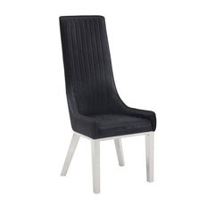 Gianna - Side Chair (Set of 2) - Black Velvet & Stainless Steel