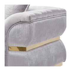 Eaton - Loveseat - Shiny Silver