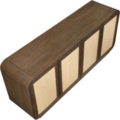 Windsor - Solid Wood And Brown Cane Sideboard / Buffet - Brown