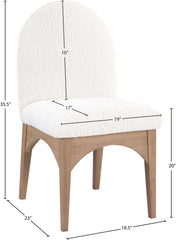Waldorf - Boucle Dining Side Chair With Natural Legs
