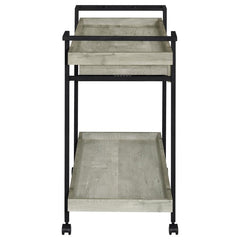 Ventura - 1-Drawer Engineered Wood Bar Cart - Gray Driftwood