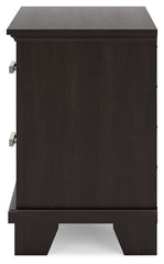 Covetown - Two Drawer Night Stand - Dark Brown