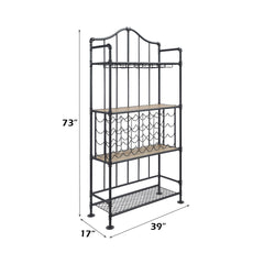 Edina - Wine Rack - Oak & Sandy Black