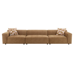 Zoey - Modular - LF Arm Chair With Pillow - Chocolate Suede