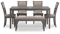 Wrenning - Dining Room Table Set (Set of 6) - Gray