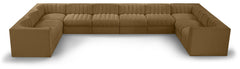 Rummi - Velvet Performance Fabric Upholstered 10 Piece Modular Sectional