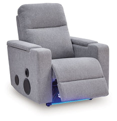 Pineland - Glider Power Recliner With Audio System - Pewter