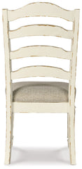 Realyn - Dining UPH Side Chair (Set of 2) - Ladderback - Chipped White