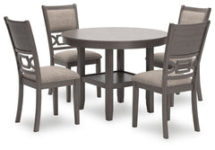 Wrenning - Dining Room Table Set (Set of 5) - Gray