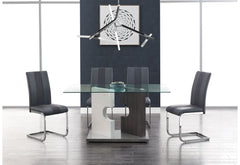 D219 - 5 Piece Dining Room Set (D219 Dining Table And 4 D915 Dining Chairs) - Gray