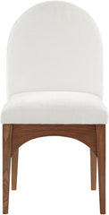 Waldorf - Chenille Dining Side Chair With Brown Legs