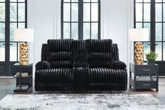 Rhine Falls - Double Reclining Power Loveseat With Console - Onyx