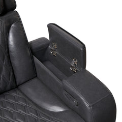 U8611 - Power Recliner With Power Headrest And LED - Charcoal