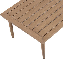 Laguna - Aluminum Outdoor Patio Coffee Table - Natural