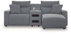 Modmax II - Reclining Sectional - Salt And Pepper