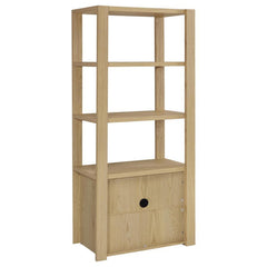 Laurelton - 3-Shelf Media Tower Tall Pier Cabinet - Light Oak