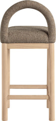 Conrad - Linen Counter Stool With Natural Legs