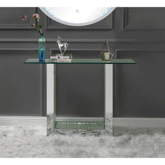 Nysa - 46" Console Table - Mirrored & Faux Crystals