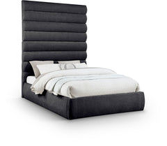 Adam - Chenille Fabric Bed With 89" Headboard