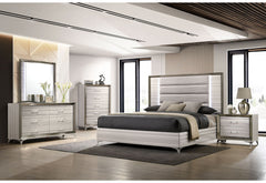 Zambrano - 6 Piece King Bedroom Set With Vanity Set - White
