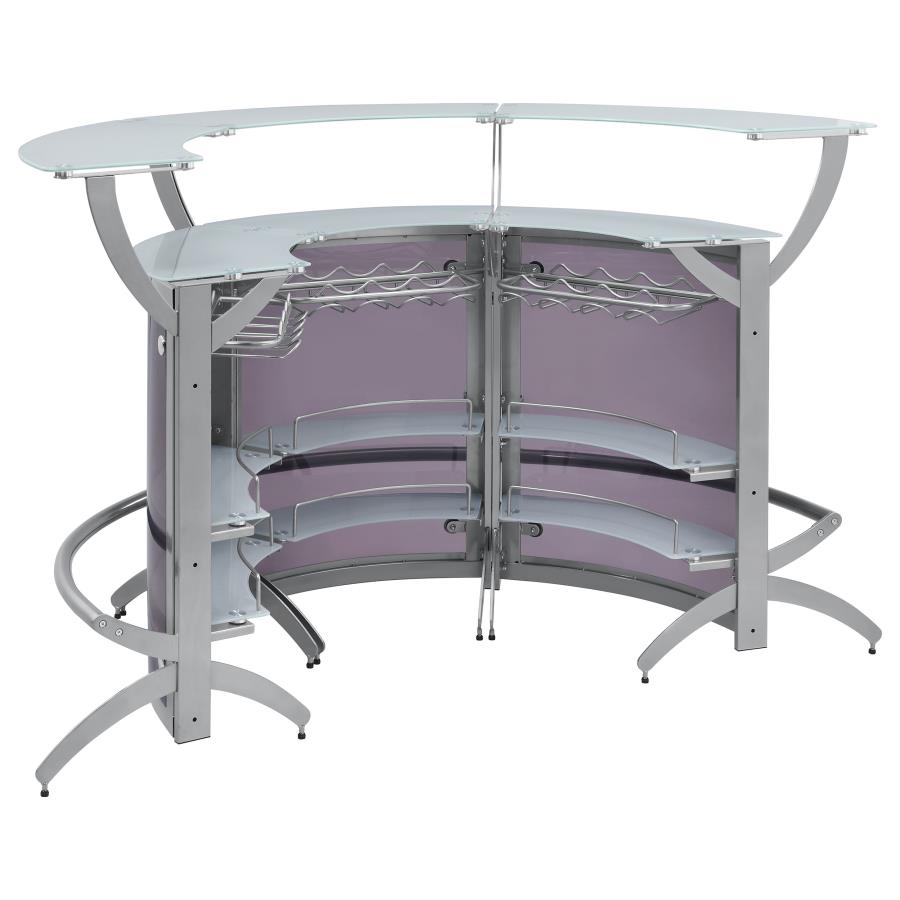 Dallas Silver 3 Pc Home Bar - MyWaynesHome #