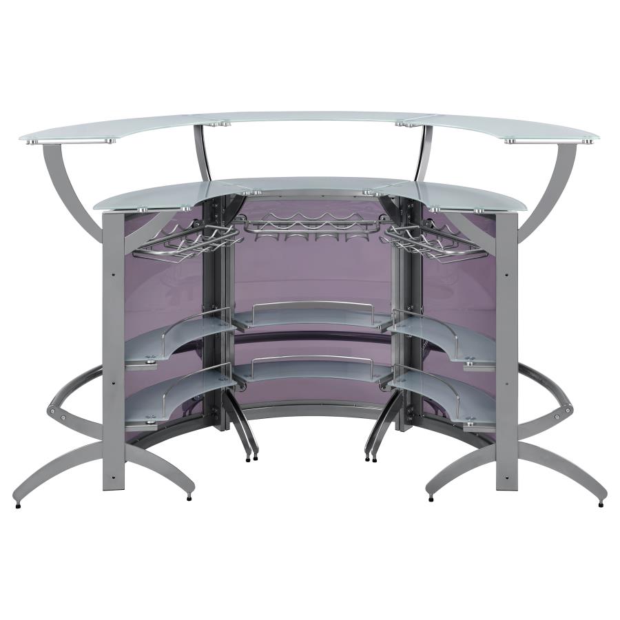 Dallas Silver 3 Pc Home Bar - MyWaynesHome #
