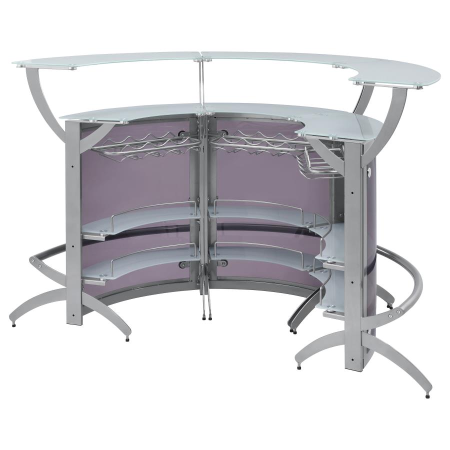 Dallas Silver 3 Pc Home Bar - MyWaynesHome #