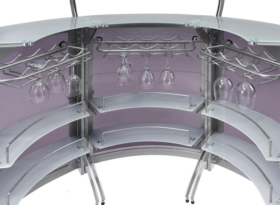 Dallas Silver 3 Pc Home Bar - MyWaynesHome #