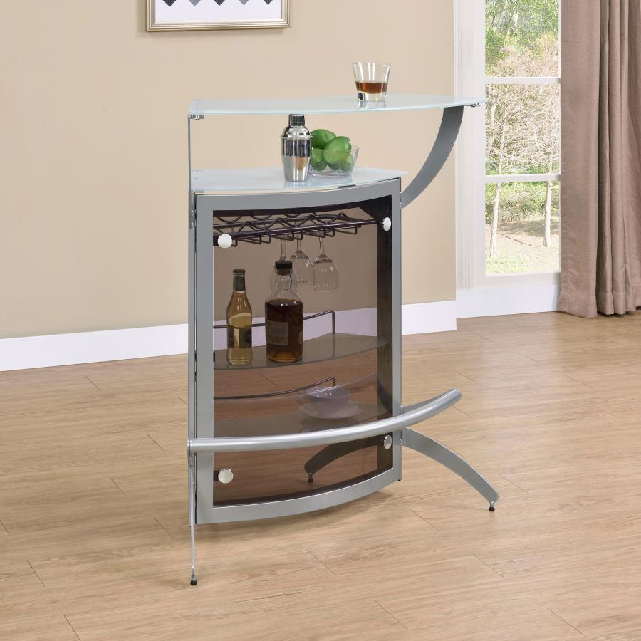 Dallas Silver Home Bar - MyWaynesHome #