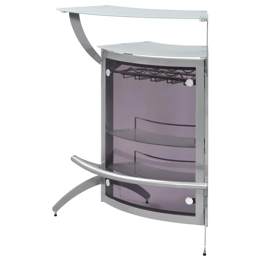 Dallas Silver Home Bar - MyWaynesHome #