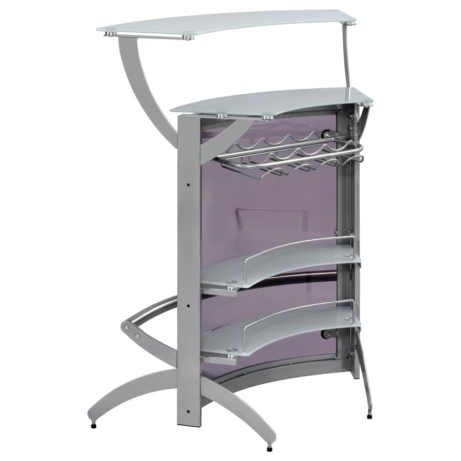 Dallas Silver Home Bar - MyWaynesHome #