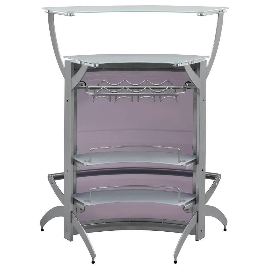 Dallas Silver Home Bar - MyWaynesHome #