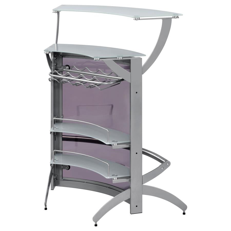 Dallas Silver Home Bar - MyWaynesHome #