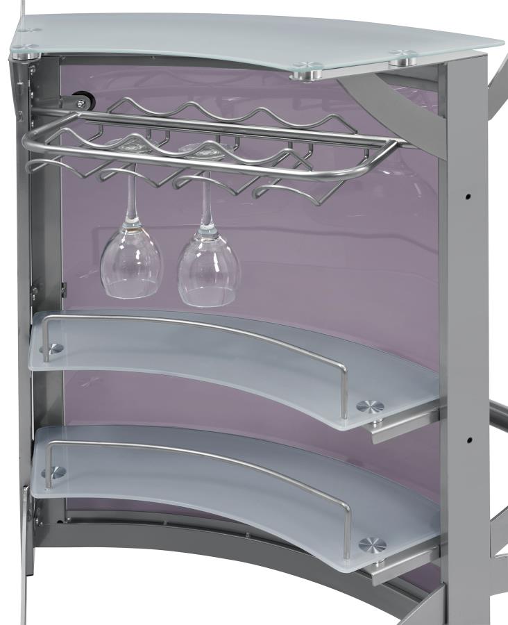 Dallas Silver Home Bar - MyWaynesHome #