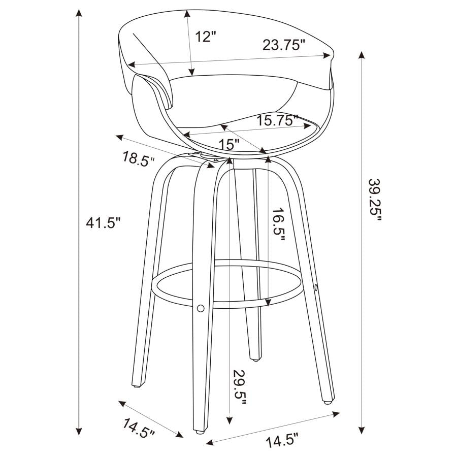 Zion Ivory Swivel Bar Stool - MyWaynesHome #