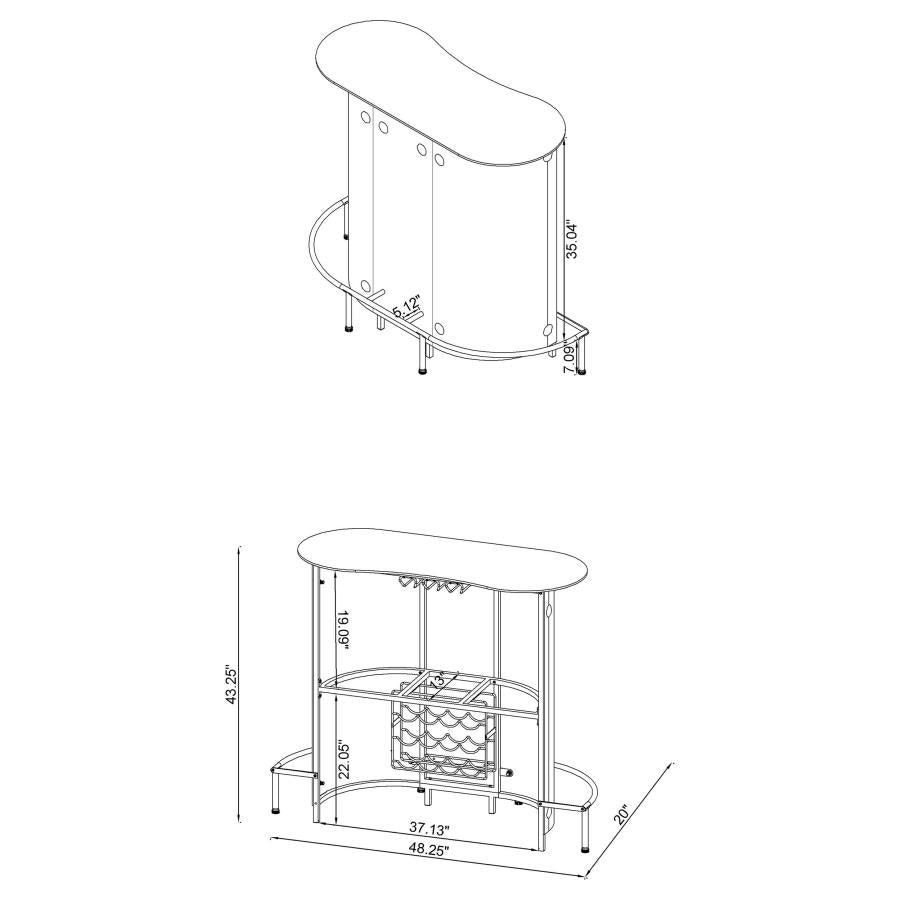 Lacewing Black Home Bar - MyWaynesHome #