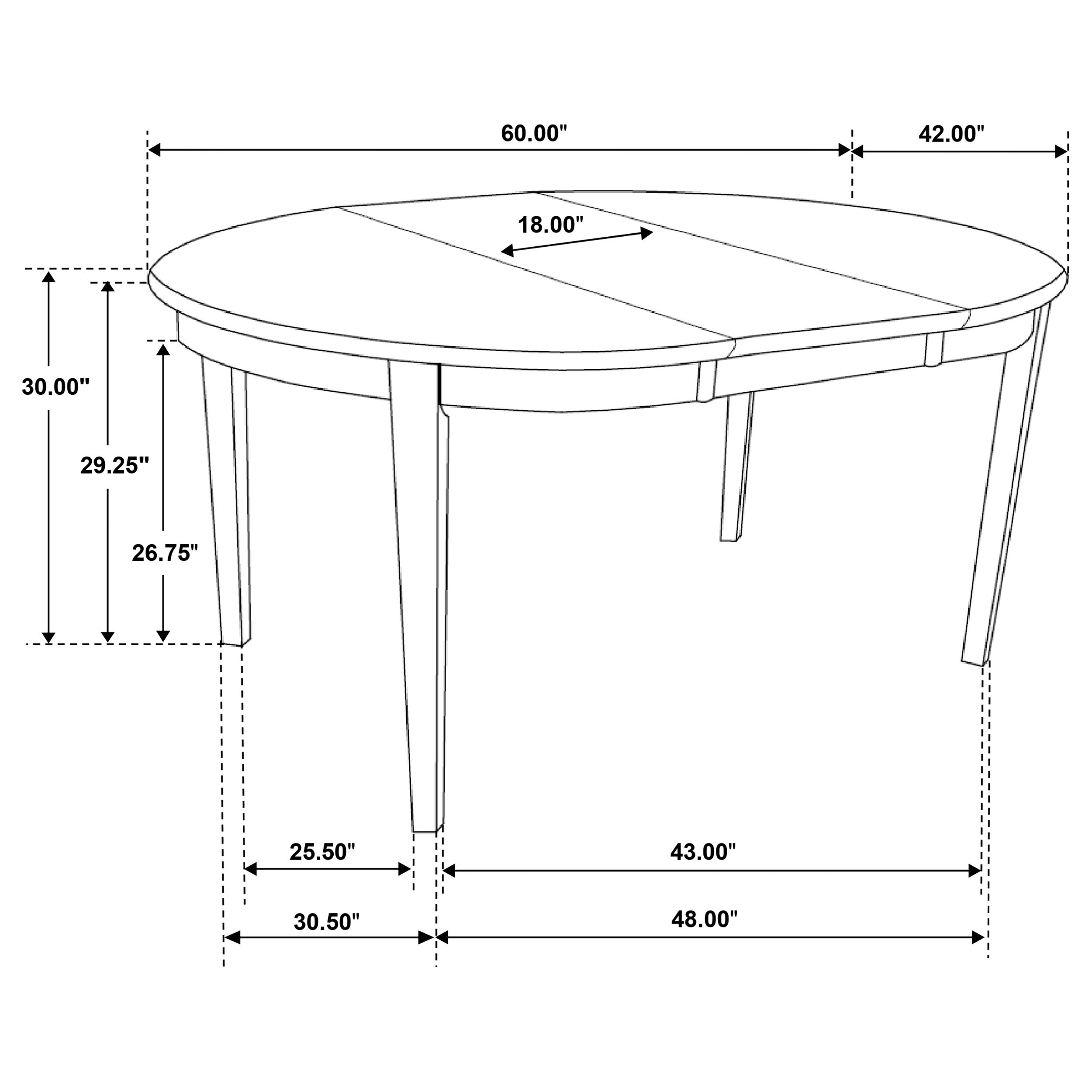 Gabriel 5-piece Extension Leaf Dining Table Set Cappuccino - MyWaynesHome #