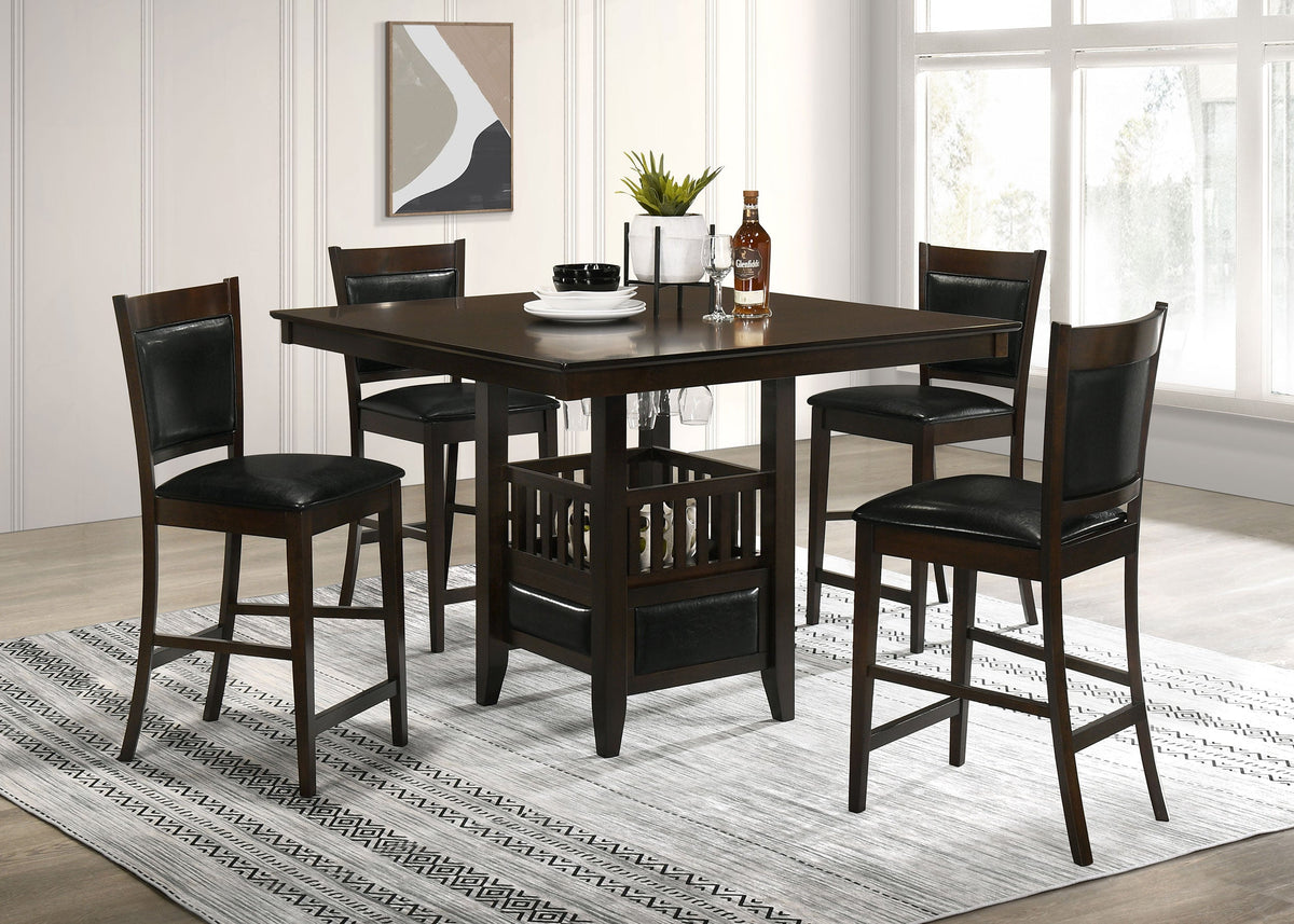 Jaden 5-piece Square Counter Height Dining Set Espresso - MyWaynesHome #
