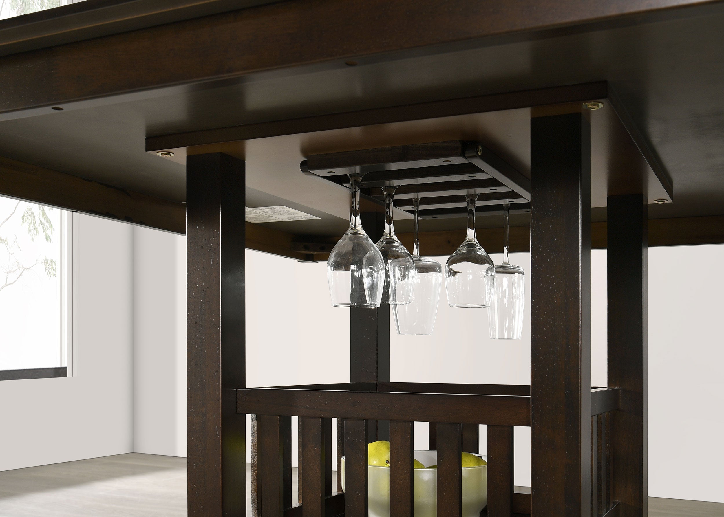 Jaden 5-piece Square Counter Height Dining Set Espresso - MyWaynesHome #