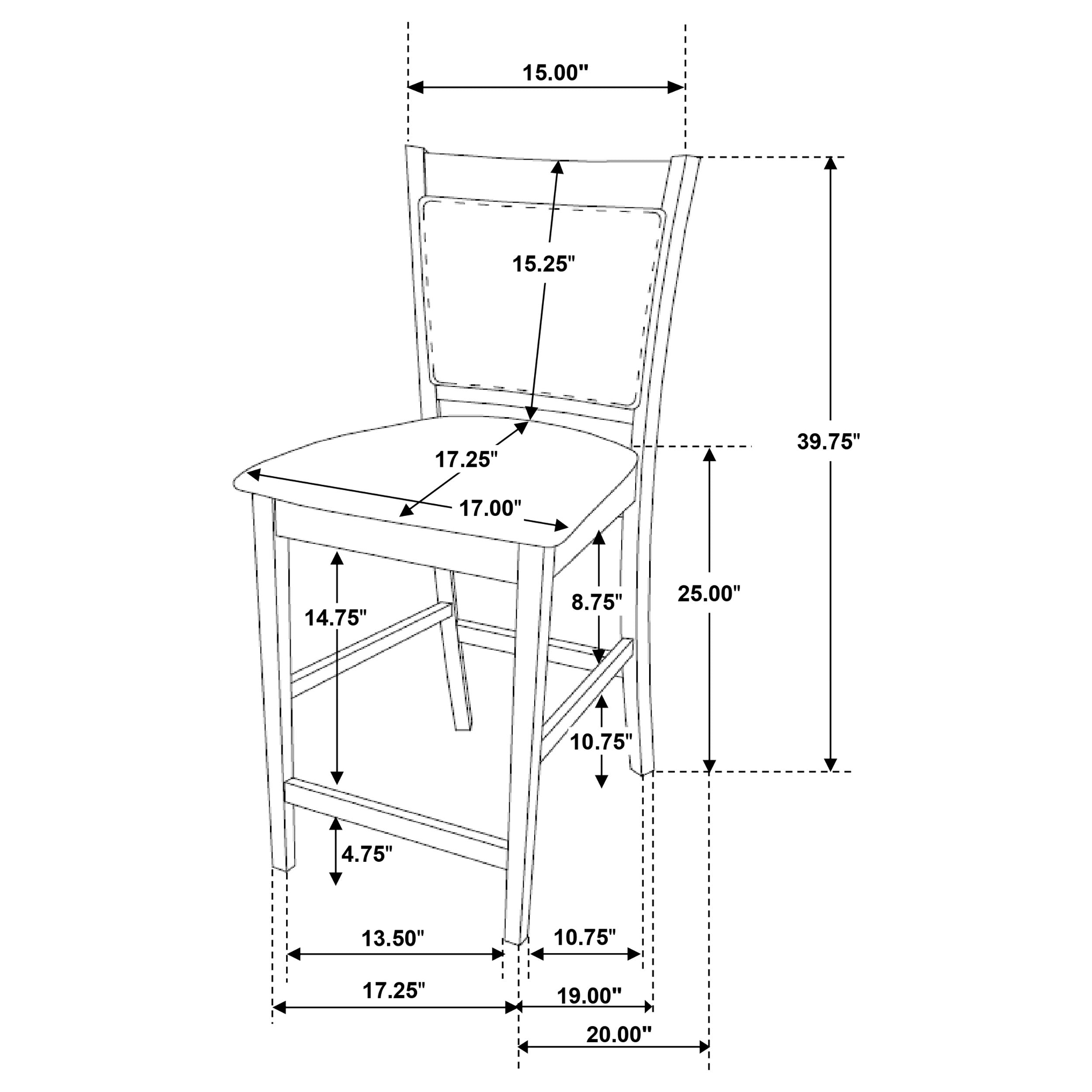 Jaden 5-piece Square Counter Height Dining Set Espresso - MyWaynesHome #