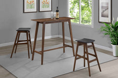 Finnick 3-piece Rectangular Pub Height Bar Table Set Walnut - MyWaynesHome #