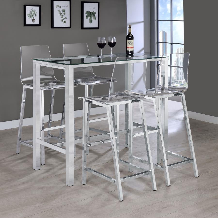 Tolbert Clear 5 Pc Bar Set - MyWaynesHome #