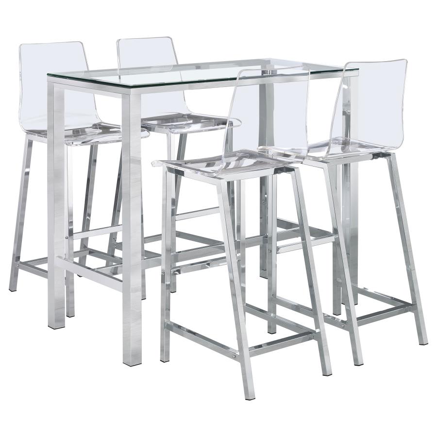 Tolbert Clear 5 Pc Bar Set - MyWaynesHome #