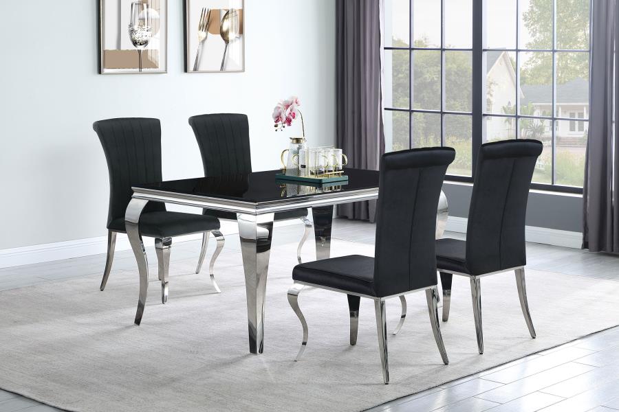Carone Silver Dining Table - MyWaynesHome #