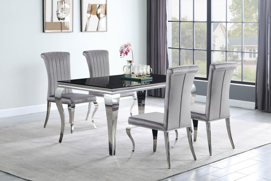 Carone Silver Dining Table - MyWaynesHome #