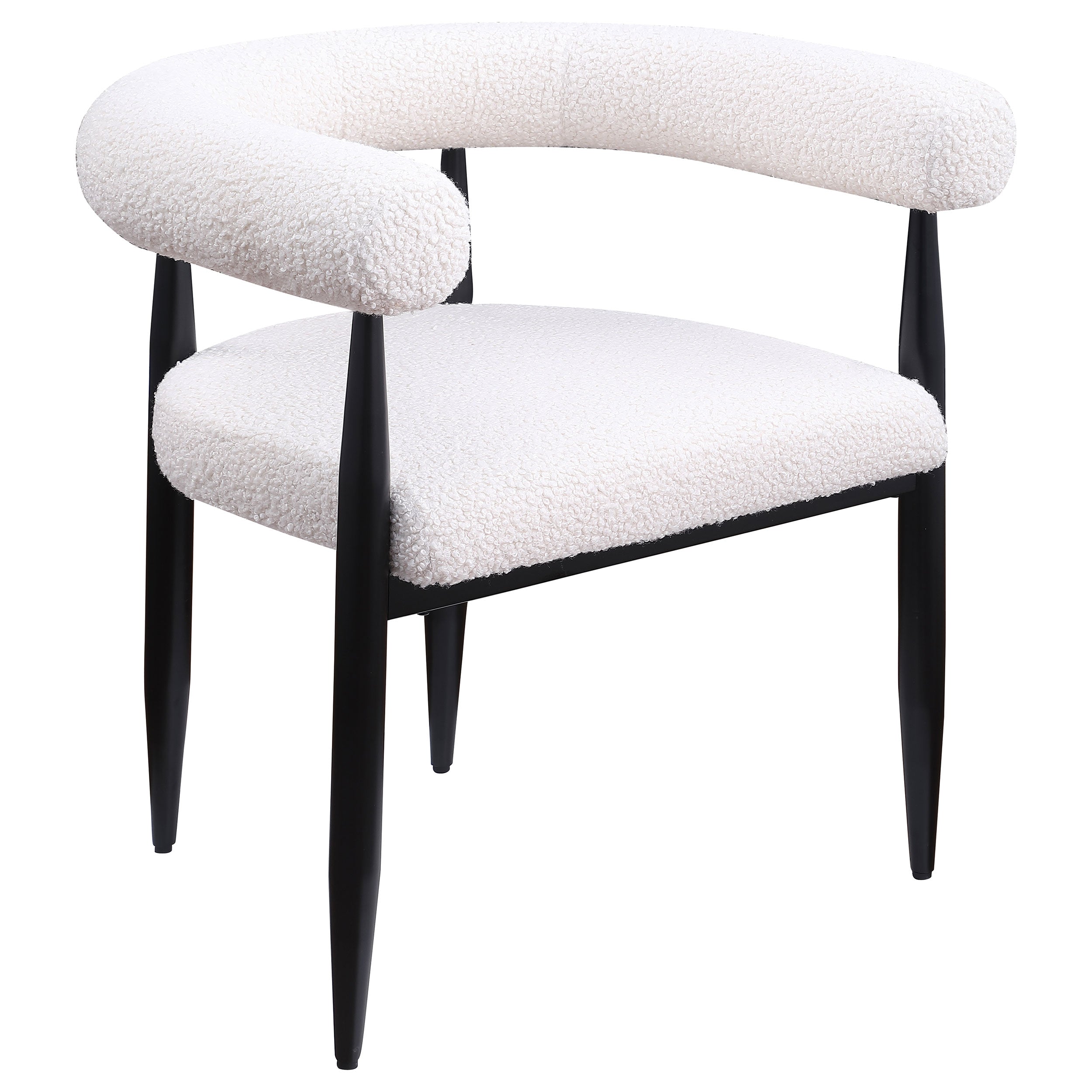 Camden Boucle Upholstered Dining Arm Chair Cream (set Of 2) - MyWaynesHome #